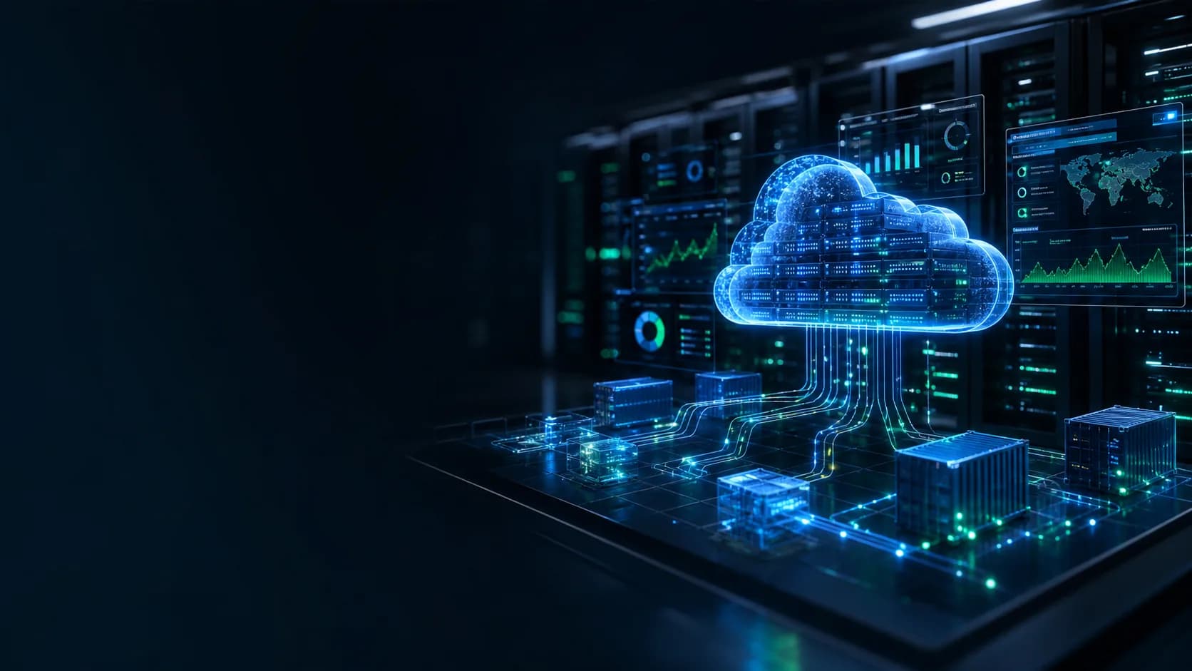 Cloud infrastructure and DevOps monitoring visual