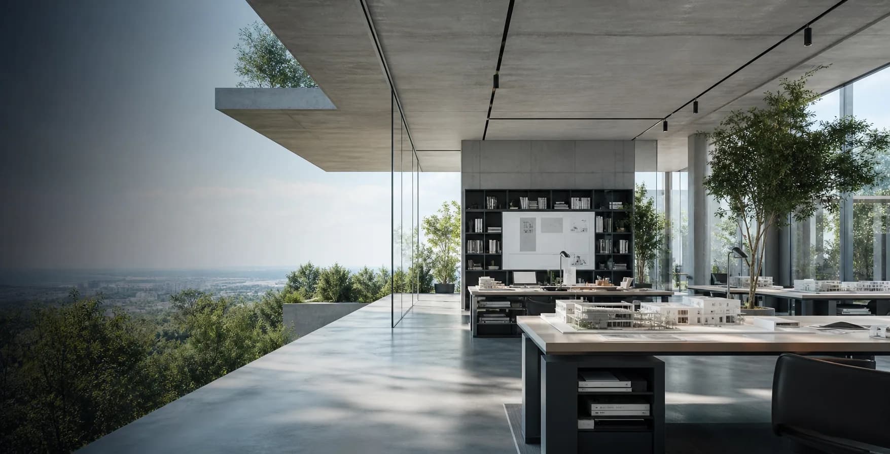 Contemporary architecture studio used as a website design hero visual